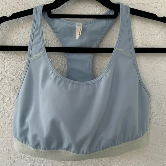Free People Movement Move Me Yoga Sports Bra Large Blue - Picture 2 of 8